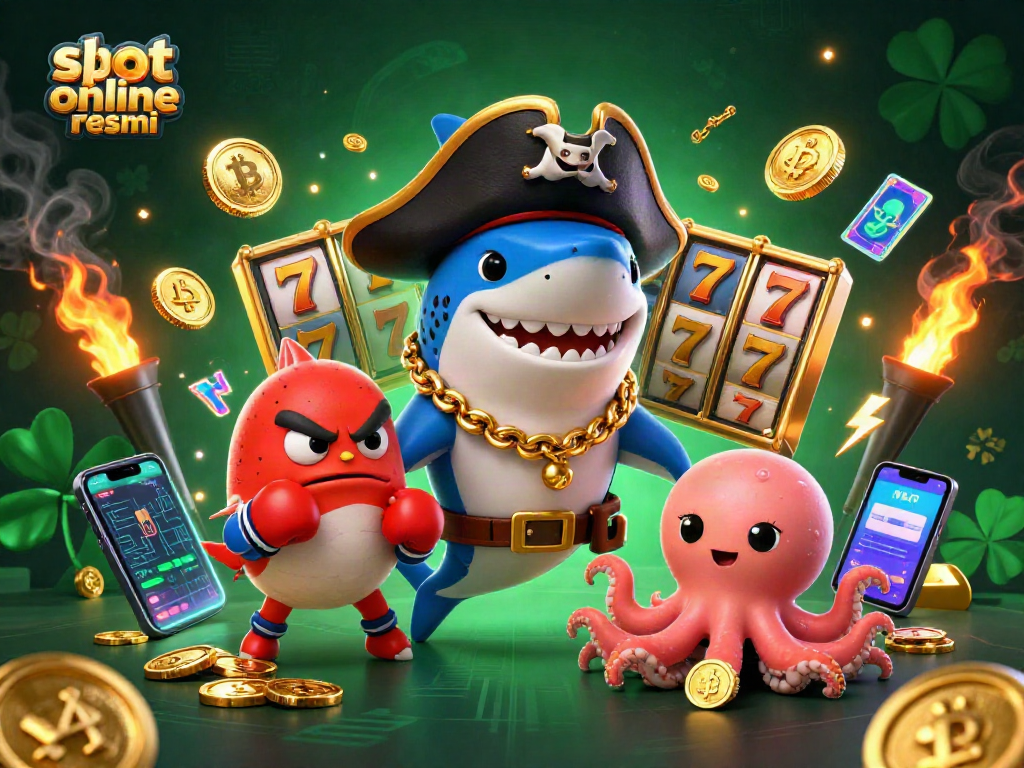 Spin to win big with slot online resmi in this lively 3D casino scene!
