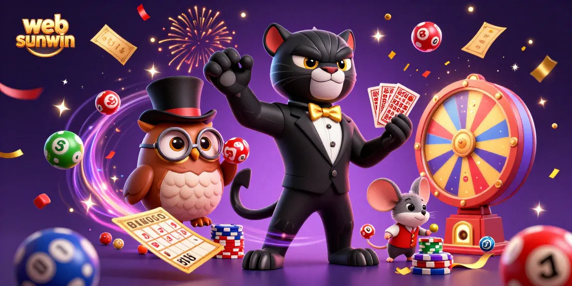 Engage in thrilling gameplay at web sunwin with a stylish panther dealer surrounded by festive elements.